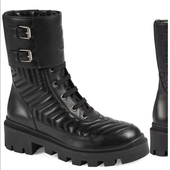 Gucci frances GG Matelssse platform combat boot - Picture 1 of 13